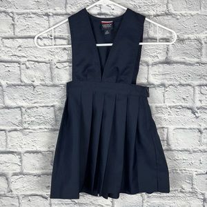 French Toast Girls V-Neck Pleated Jumper